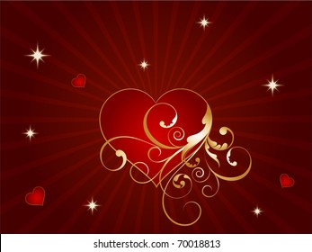 Heart Valentines Day background.