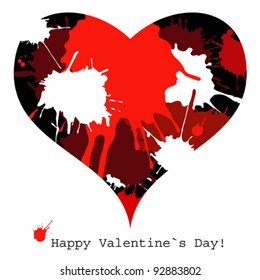 Heart Valentines Day background or card.