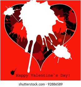 Heart Valentines Day background or card.
