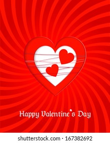 Heart for Valentine's Day Background, vector eps 10 