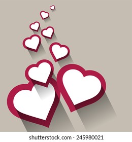 Heart for Valentines Day Background, vector