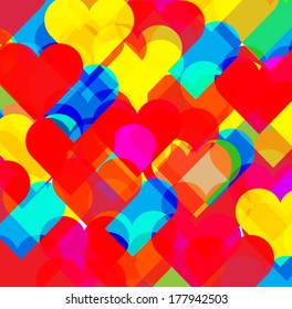 heart Valentines day card 