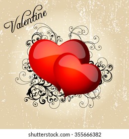 heart Valentine's day card