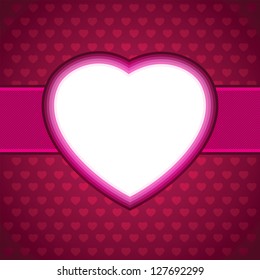 Heart Valentines day card vector background. EPS 8 vector file included