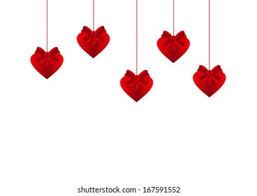 Heart Valentines day card vector background