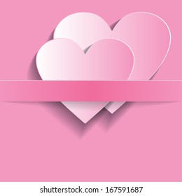 Heart Valentines day card vector background eps 10