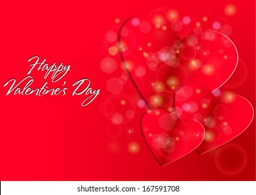 Heart Valentines day card vector background eps 10