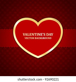 Heart Valentines day card vector background eps 10