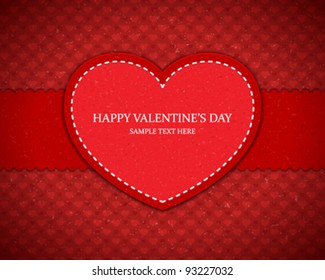Heart Valentines day card vector background eps 10