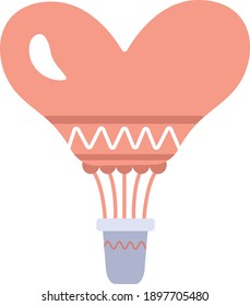 heart valentine's day color vector illustration