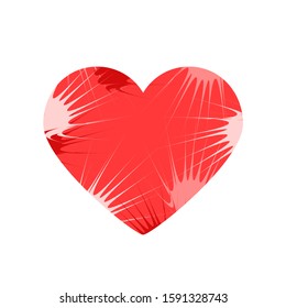 Heart Valentine's day decor isolated