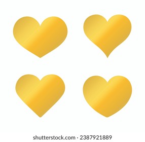 Heart, Valentine's Day. Gold, golden, sparkle, shiny, metallic. Icon, vector, illustration, symbol. love, light, party