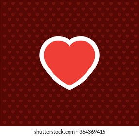 Heart. Valentine`s Day Icon. Love Vector Illustration