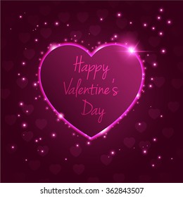 Heart valentine's day light vector background