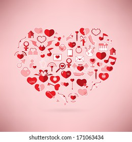 The Heart Valentine's day, Love icon 