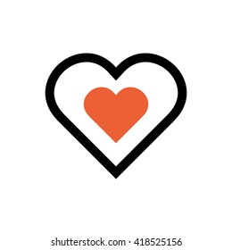 Heart, valentine's day, love line icon. Pixel perfect fully editable vector icon suitable for websites, info graphics and print media.