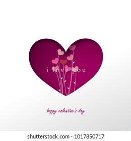 Heart for Valentine's Day. Modern and Abstract Background. Stock Vector Illustration. Minimalist Creative Design Concept.