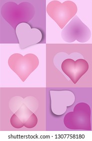 Heart Valentines day pastel