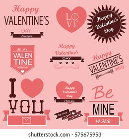 Heart. Valentine's day Posters set