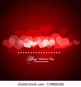 Heart for Valentines Day Red Background