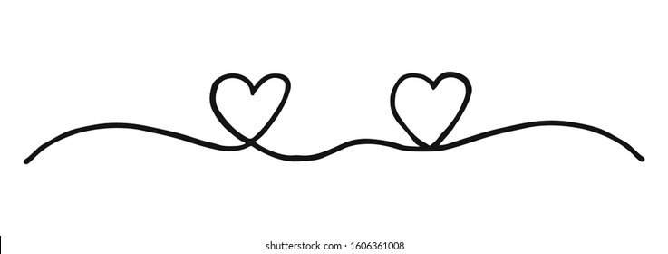 Heart Valentines Day Swash Hand Painted Stock Vector (Royalty Free ...