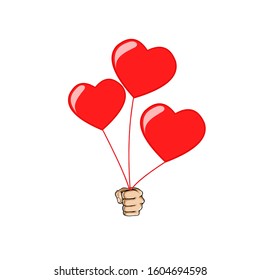 heart for Valentine's Day. Unique Red Heart Image background vector illustration concept.