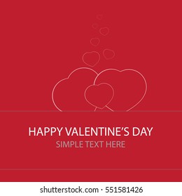 Heart Valentines day vector abstract background