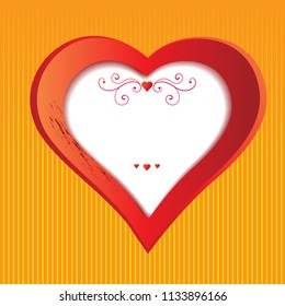 Heart for Valentines Day. Vector background eps 10
