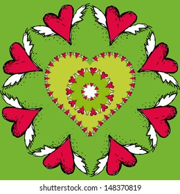 Heart to the Valentine's day vector background
