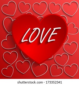 heart to the valentine's day , vector background 