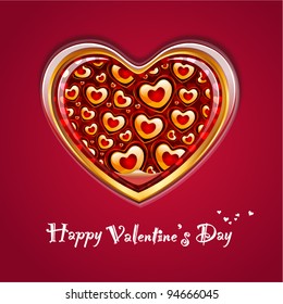 Heart Valentine's day vector background