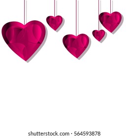 Heart in Valentine's day. Vector. Congratulations with the day of love