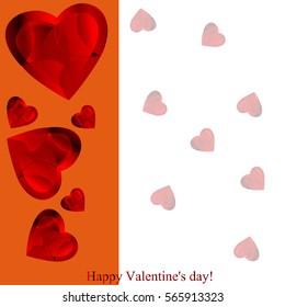Heart in Valentine's day. Vector. Congratulations with the day of love