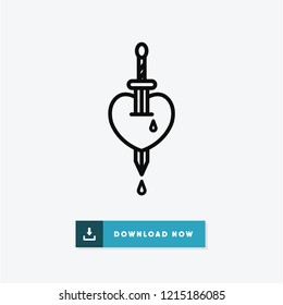 Heart valentines day vector icon