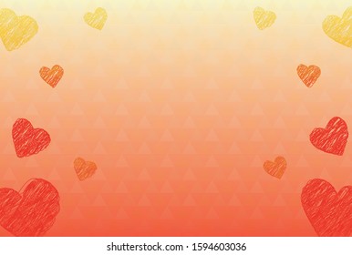 Heart Valentine's Frame with Red Gradient Background