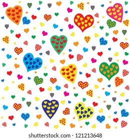 Heart Valentines seamless pattern