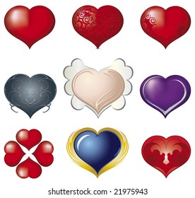 heart, various 3D heart