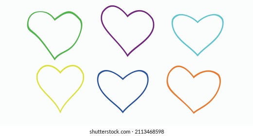 heart vector abstract design hand-drawn art