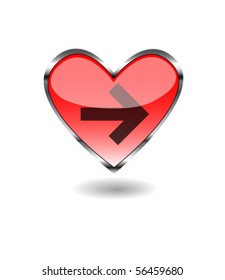 heart vector arrow button