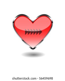 heart vector arrow button