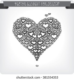 Heart. Vector art.