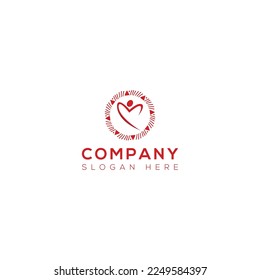 diseño de logotipo de arte de vector de corazón