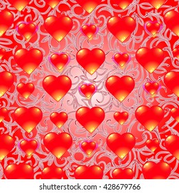 Heart vector background.