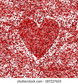 Heart vector background concept made of fragments