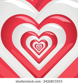 heart vector background design infinite groovy graphic