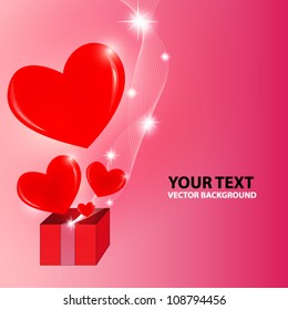 Heart vector background. Vector illustration