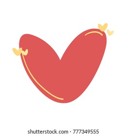 Heart Vector Background Illustration