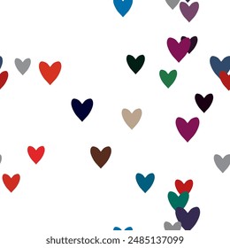 Heart vector, heart background pattern, vector abstract, background design, love heart vector, seamless background, Valentine's day, vector shapes, seamless pattern, pattern design