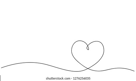 Continuous Line Drawing Two Hearts Black Stock Vector (Royalty Free ...