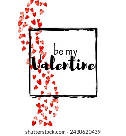 Heart Vector. Beautiful Concept For Anniversary. Romance Frame. Red Art Illustration. February Splatter For Birthday. Pink Modern Banner. Rose Heart Vector.
